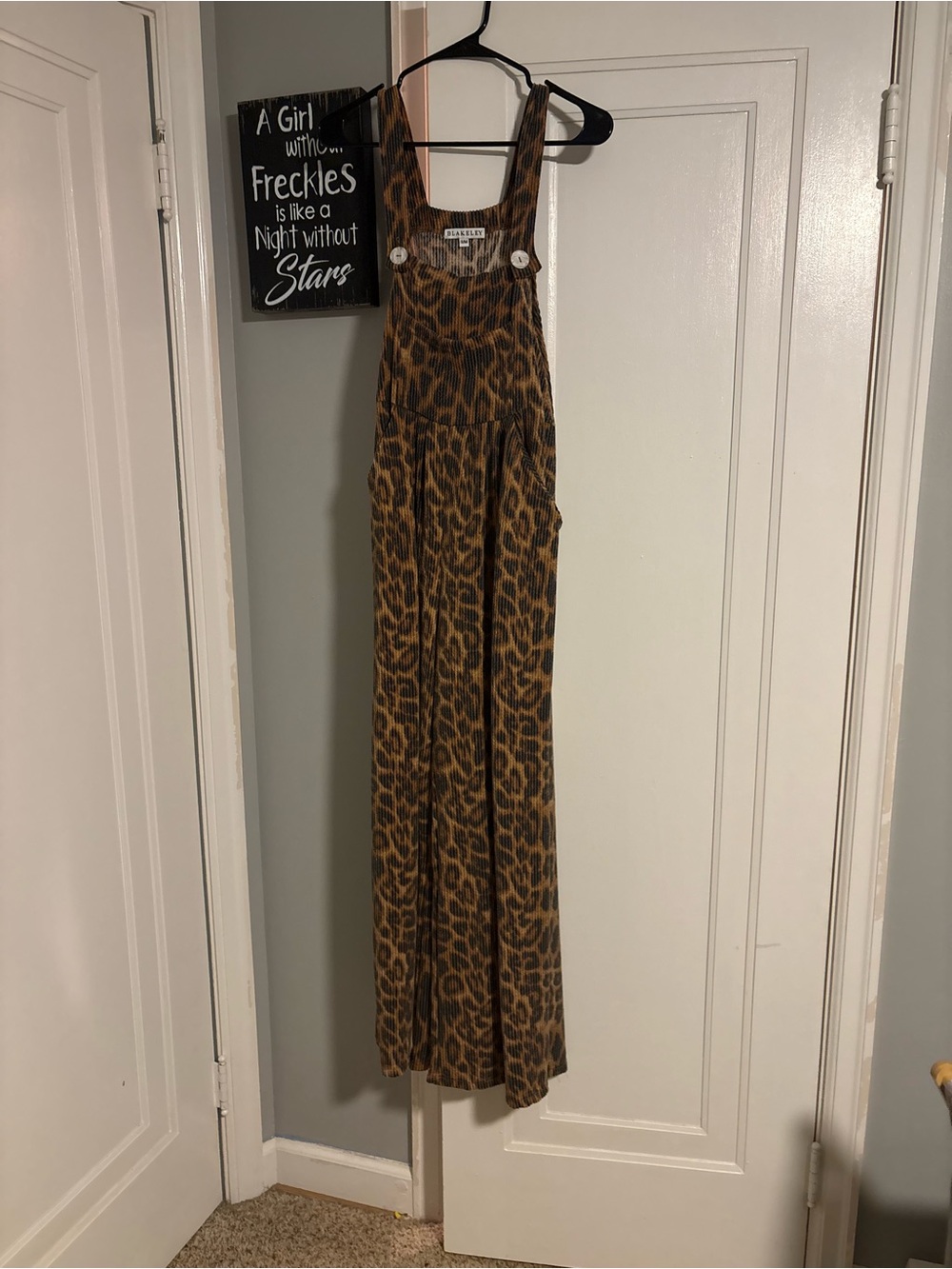 Leopard Print Wide-Leg Jumpsuit - Brown